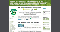 Desktop Screenshot of freeteleseminarlist.com