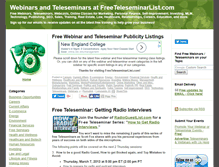 Tablet Screenshot of freeteleseminarlist.com